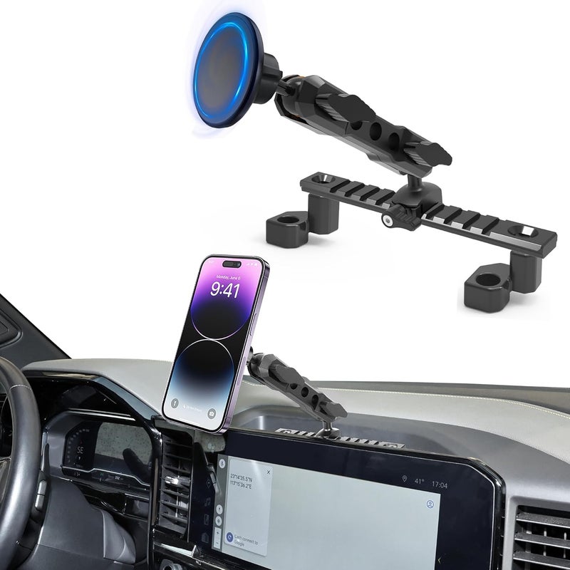 ZKJAYOE for 2022 2023 2024 2025 2026 Chevrolet Silverado & GMC Sierra Phone Mount, 2022+ Chevy Silverado 1500/2500/3500 Magsafe Phone Holder, Only fit 13.4" Touchscreen, 2025 Silverado & Sierra Accessories - Image 1